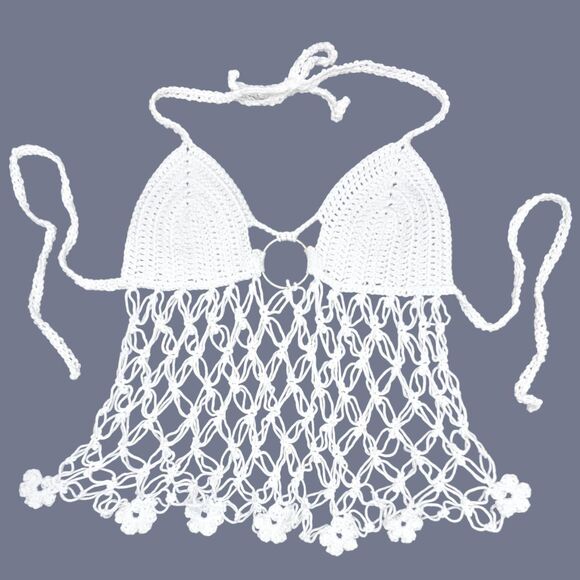 🌼 Handmade Crochet Top w/ Ring Detail - Picture 7 of 7